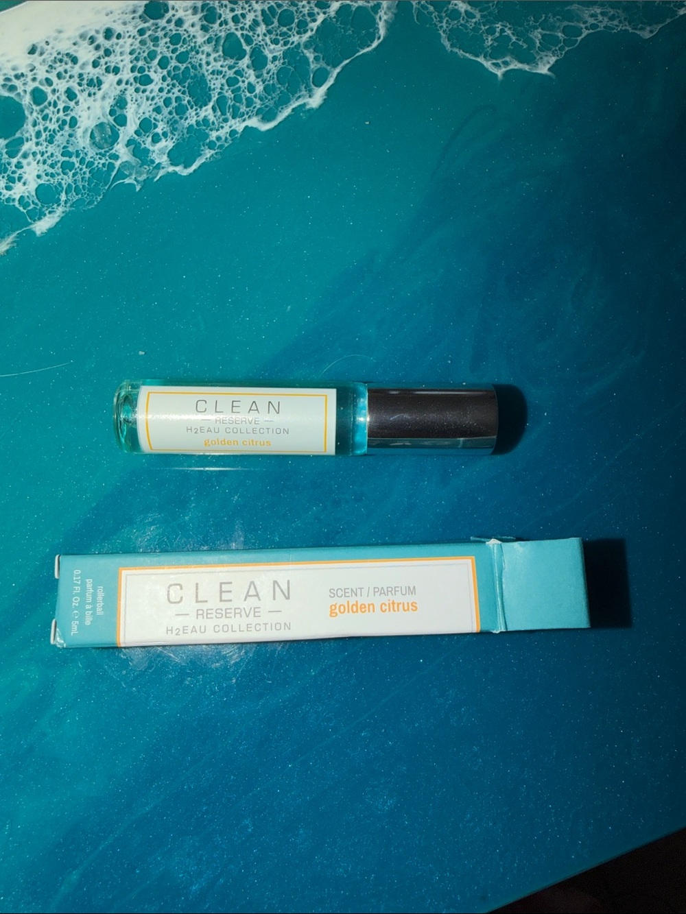 CLEAN Reserve Golden Citrus Rollerball Perfume - Teal Blue